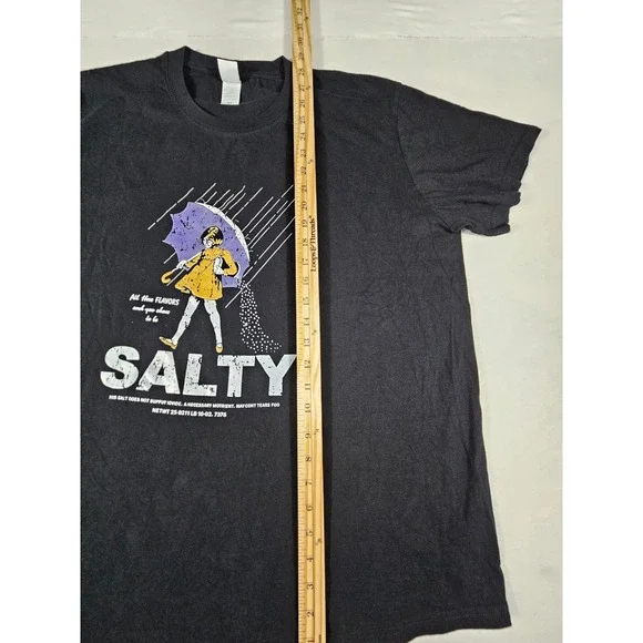 GANMIA Salty Morton Salt Girl Parody Graphic T-Shirt Black Mens XL - Picture 5 of 9